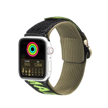 Dux Ducis siksniņa Apple Watch 49/45/44/42 mm (Outdoor Version), neilona, melna/zaļa