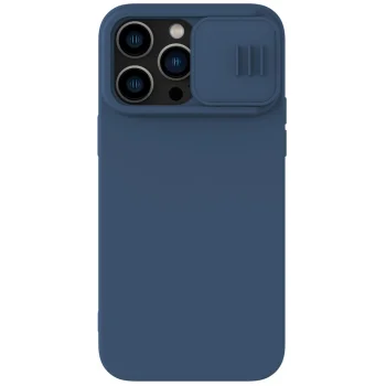 Nillkin iPhone 14 Pro Max vāciņš CamShield Silky Silicone, zils