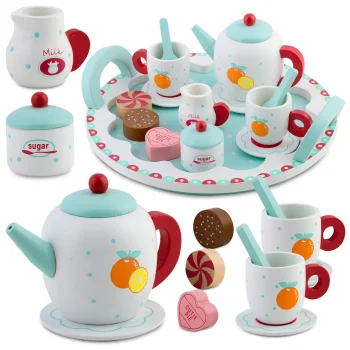 Ricokids RK-869 koka rotaļlieta tējas komplekts