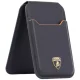 Lamborghini D1 Dabīgās Ādas MagSafe Maks - Melns/Oranžs