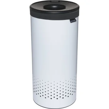 Veļas grozs Brabantia, 35 l, balts / tumši pelēks