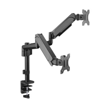 Divu Monitoru Kronšteins 17"-32" Ar Atsperi Melns