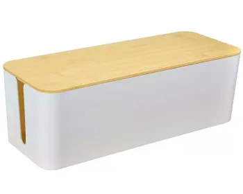 Kabeļu un pagarinātāju organizators, 32 cm, balts