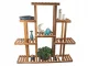 Koka puķu podu plaukts, statīvs, augu stends, 5 līmeņu | Wooden Flower Shelf Stand