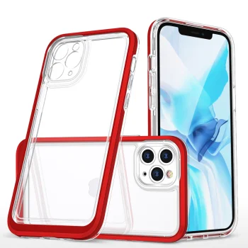 Hybrid Armor Clear 3in1 vāciņš iPhone 11 Pro Max, sarkans