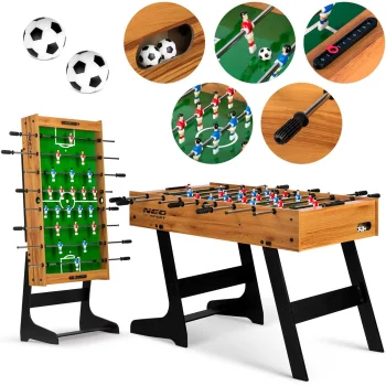 Neo-Sport NS-803 saliekams galda futbols, koka, 121 x 61 x 80 cm