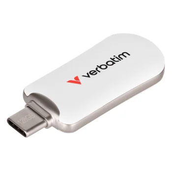 USB zibatmiņa Verbatim Plectra 128 GB USB-C USB 3.2 Gen 1 balta 30229