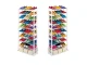 Daudzstāvu Kurpju Apavu Plaukts Skapis - 10 plaukti, Balts | Multilevel Shoe Rack Shelf Stand Organizer