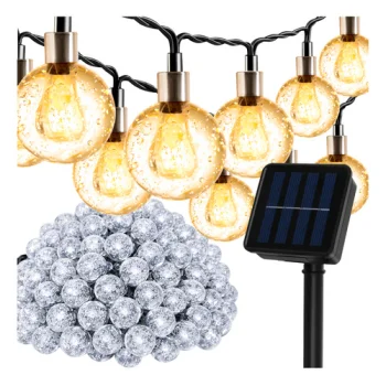 Gardlov 00024010 Saules Bateriju Virtene, 11.6m, 100 LED, IP44, Silti Balta