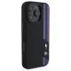 BMW Silicone Cut Tricolor Lines MagSafe vāciņš iPhone 16 Pro Max, melns