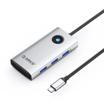 Dokstacija Orico PW11 6-in-1 USB-C HDMI 4K 30Hz USB-C PD 100W USB 3.0 sudraba
