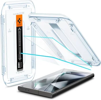 Samsung Galaxy S24 (SM-S921) Spigen "EZ FIT" Tempered Glass Screen Protector 2 pcs. | Telefona Ekrāna Aizsargstikls ar...