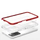 Vāciņš Xiaomi Redmi 10 Hybrid Armor Clear 3 in 1, sarkans