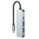 USB-C centrmezgls Tech-Protect V2 4in1 (HDMI, USB 3.0, USB 2.0, USB-C), pelēks