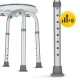 4Fizjo 1515 obrotowy taboret pod prysznic, zils/balts