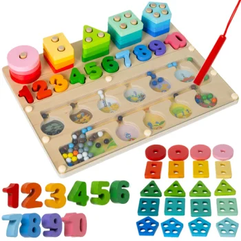 Kruzzel 00026509 Koka izglītojošais sorters 3-in-1 Montessori