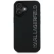 Karl Lagerfeld HC 3D Rubber Elongated Glitter iPhone 16 vāciņš, melns