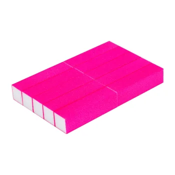Ocho Nails Četrpusējs pulēšanas bloks nagiem, rozā, 150 griti, 10 gab.