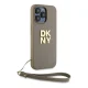 DKNY iPhone 15 Pro Max vāciņš Wrist Strap Stock Logo, bēšs
