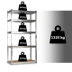 Humberg Hr-853 Metāla noliktavas plaukts 183x90x40 cm, Sudraba
