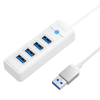 USB centrmezgls ORICO PW4U-U3 4-Port USB 3.0, balts