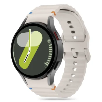 Tech-Protect Samsung Galaxy Watch 4 / 5 / 6 / 7 / FE siksniņa Silicone Sport, bēša