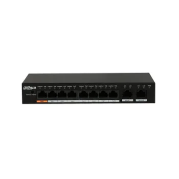 PoE slēdzis PFS3010-8ET-96, 8 PoE porti, 2 Gigabit Uplink, 96W