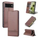 Google Pixel 6 Pro AZNS Leather Stand Case Cover with Card Slots, Coffee | Telefona Maciņš Vāciņš Apvalks...