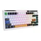 Bezvadu mehāniskā klaviatūra Royal Kludge KZZI K75 pro RGB, Eternity Switch (melnā un baltā krāsā) | Wireless...