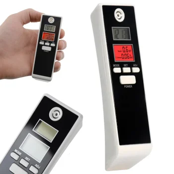 Balts bez iemuša kabatas alkomāts ar LCD displeju
