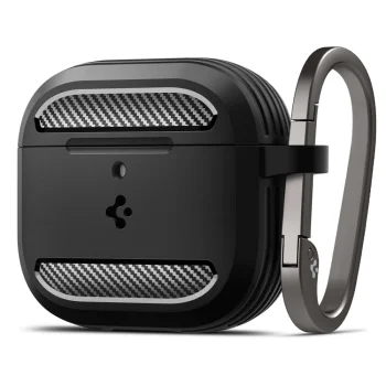 Austiņu maciņš Spigen Rugged Armor, AirPods 4, melns