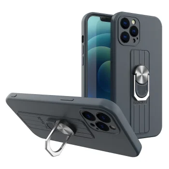 Ring Case silikona vāciņš Samsung Galaxy A33 5G ar gredzenu, zils