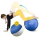 4FIZJO Reh Ball vingrošanas un rehabilitācijas bumba 75 cm ar sūkni, zila