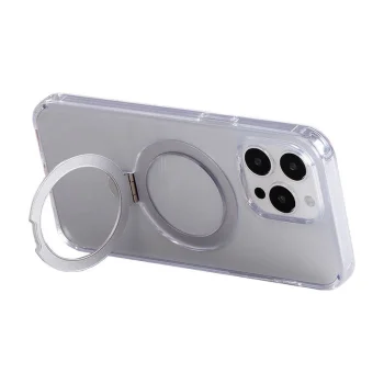 Joyroom JR-BP004 magnētiskais aizsargvāciņš ar statīvu iPhone 15 Pro, caurspīdīgs