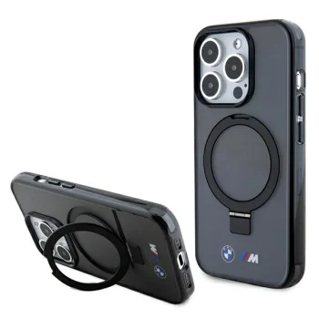BMW Ring Stand M Collection MagSafe vāciņš iPhone 15 Pro, melns