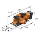Akumulatora metāla ripzāģis Fein AHKS 18-57 AS, 18 V, 150 mm, L-BOXX