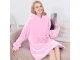 Silts hūdijs, džemperis-sega ar kapuci un kabatu, Rozā | Oversized Warm Hoodie Sweatshirt Blanket