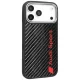 Audi R8 Carbon Fiber MagSafe vāciņš iPhone 17 Pro Max telefonam, melns