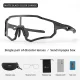 Rockbros 10181 fotohromās velobrilles UV400, melnas