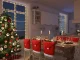 Ziemassvētku krēslu pārvalki Ziemassvētku vecīša cepure 6 gab. Sarkani