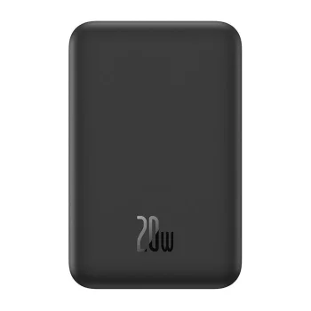 Ārējais akumulators Baseus Magnetic Mini 5000 mAh 20W + USB-C kabelis, melns
