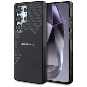 AMG Double Layer Rhombs MagSafe vāciņš Samsung Galaxy S25 Ultra, melns/sarkans