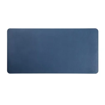 Liels PVC ādas peles paliktnis ar nošūtām malām, 1200x600 mm, zils