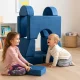 Bērnu moduļu dīvāns konstruktors ECOTOYS, 8 mīksti spilveni, zils
