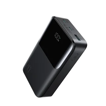 Ārējais akumulators 20000mAh Joyroom JR-QP192 22.5W ar Ekrānu - Melns