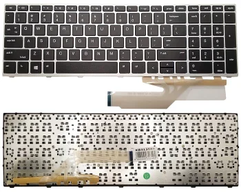 HP Probook 450 G5 / 455 G5 / 470 G5 tastatūra ar rāmi, melna
