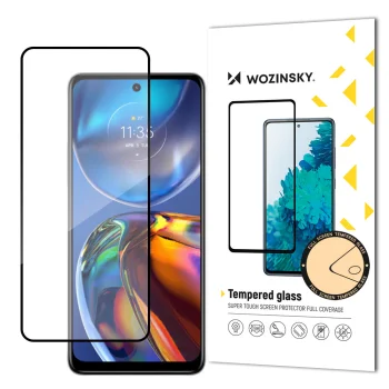 Aizsargstikls Wozinsky Full Glue Motorola Moto E32, melns
