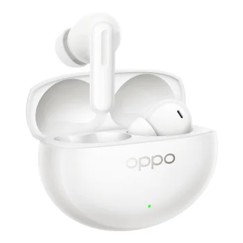 Bezvadu austiņas Oppo Enco Air5 Pro ar ANC, Bluetooth 6.0, baltas