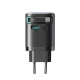 Joyroom JR-TCL02 65W GaN USB-A un USB-C lādētājs ar iebūvētu kabeli - melns