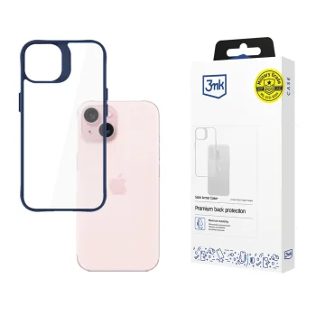 3Mk Protection Satin Armor Case+ vāciņš Apple iPhone 15 Caurspīdīgs / Zils